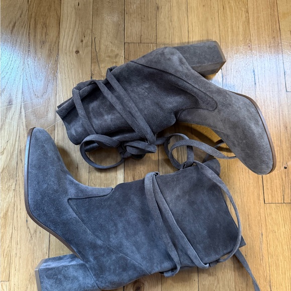 Zimmerman Suede Tie-up Ankle Boots Brown - Size 38 - Picture 7 of 8